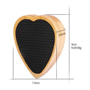 Heart-shaped mini nano glass foot file with wooden handle for removing dead skin and calluses, pedicure tool for home and salon use