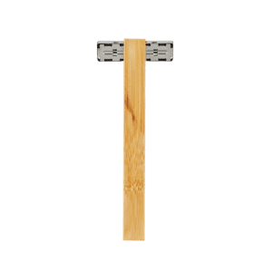 Bamboo handle five-blade disposable manual razor for men, designed for safe face shaving, suitable for wholesale and personal use.