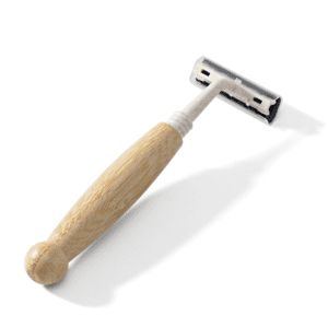 Natural wood handle twin blade razor for men’s shaving, suitable for hotel use, face shaving, wholesale eco-friendly razor.