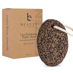 High quality lava pumice stone foot file with natural wood handle, double-sided for removing dead skin and calluses, ideal for home pedicure.