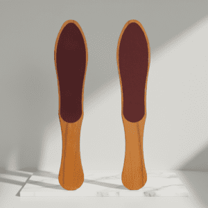Double-sided wooden foot file with sanding surface for removing dead skin and calluses, portable pedicure tool with ergonomic wood handle