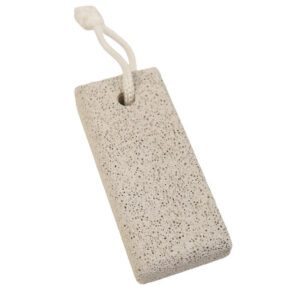 Double-sided wooden foot file with sandpaper for callus removal, pedicure tool for hard skin care, portable and durable.