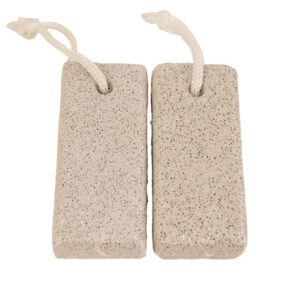 Double-sided wooden foot file with sandpaper for callus removal, pedicure tool for hard skin care, portable and durable.