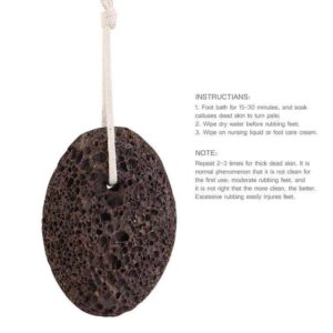 High quality lava pumice stone foot file with natural wood handle, double-sided for removing dead skin and calluses, ideal for home pedicure.