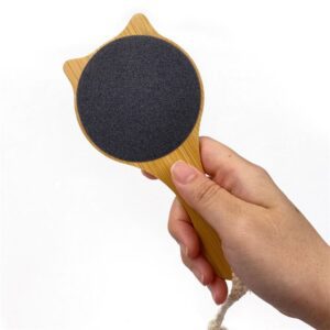 Washable wooden foot file with double-sided abrasive surface for exfoliating hard skin, calluses, and cracked heels