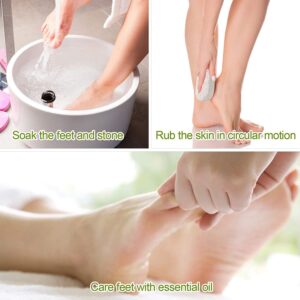 Colored natural lava pumice stone foot exfoliator with hanging rope, designed to remove dead skin, smooth rough heels, and support regular pedicure care.