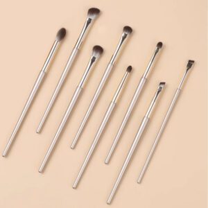 Professional 15-piece makeup brush set featuring 13 eye shadow brushes, blending brushes, angled eyeliner brushes, and detail brushes with soft synthetic bristles for precise eye makeup application.