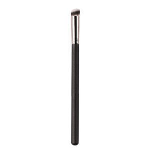 Professional makeup brush with synthetic bristles, wooden handle, and aluminum ferrule, suitable for lip gloss application, concealer blending, and private label cosmetic brands.