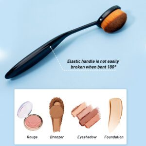 Long handle nail art dust brush with soft orange synthetic bristles and black ergonomic handle for cleaning nail surfaces, removing powder, and pre-treatment manicure preparation.