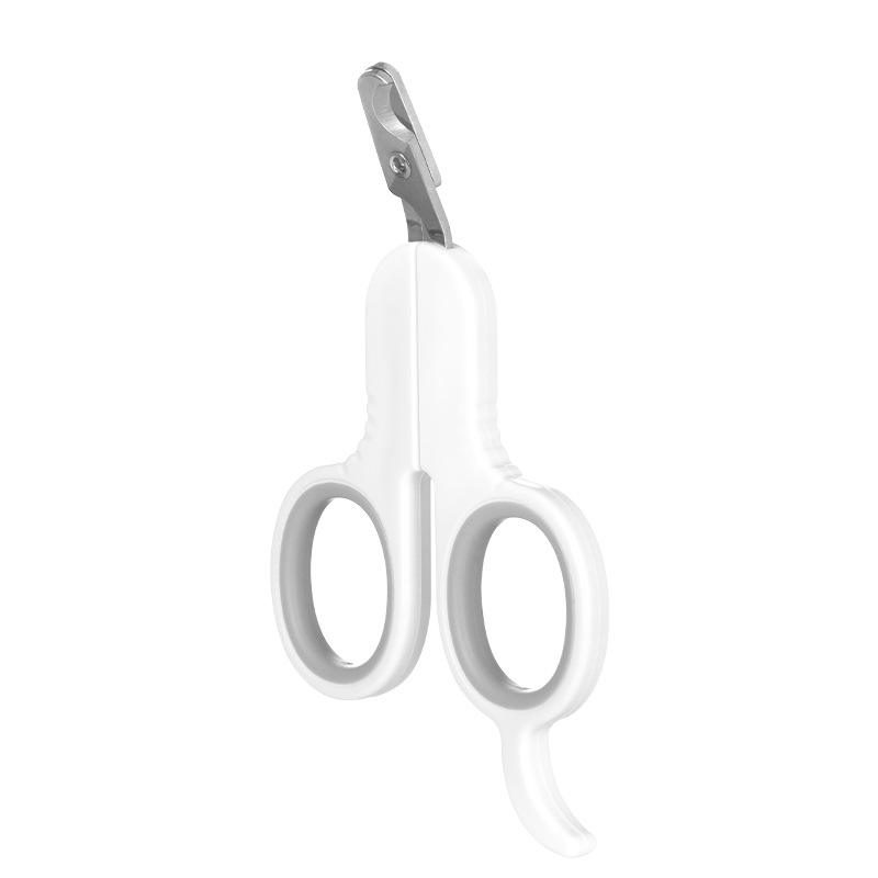 Small pet nail clipper with ergonomic handle for cats, puppies, and small dogs, designed for safe and precise nail trimming.