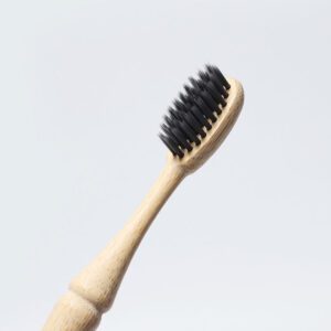Eco-friendly bamboo toothbrush with ultra-soft million nano bristles, biodegradable handle, suitable for adults and customizable for private label branding