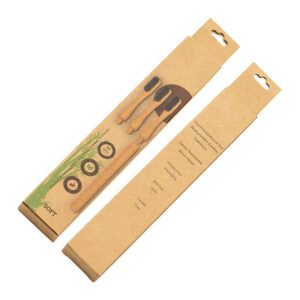 Eco-friendly bamboo toothbrush with detachable medium nylon bristle heads, biodegradable handle, suitable for adult oral care, travel, and private label branding
