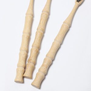 Eco-friendly bamboo toothbrush with ultra-soft million nano bristles, biodegradable handle, suitable for adults and customizable for private label branding