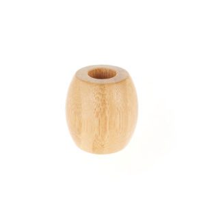 Bamboo toothbrush set with medium nylon bristles and bamboo holder, featuring a sustainable design and optional custom logo, ideal for home or bulk wholesale