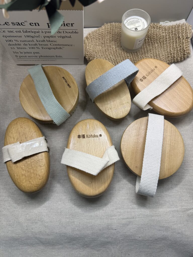 beech wood dry body brush