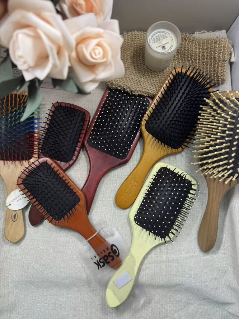 bamboo square air cushion hair brush