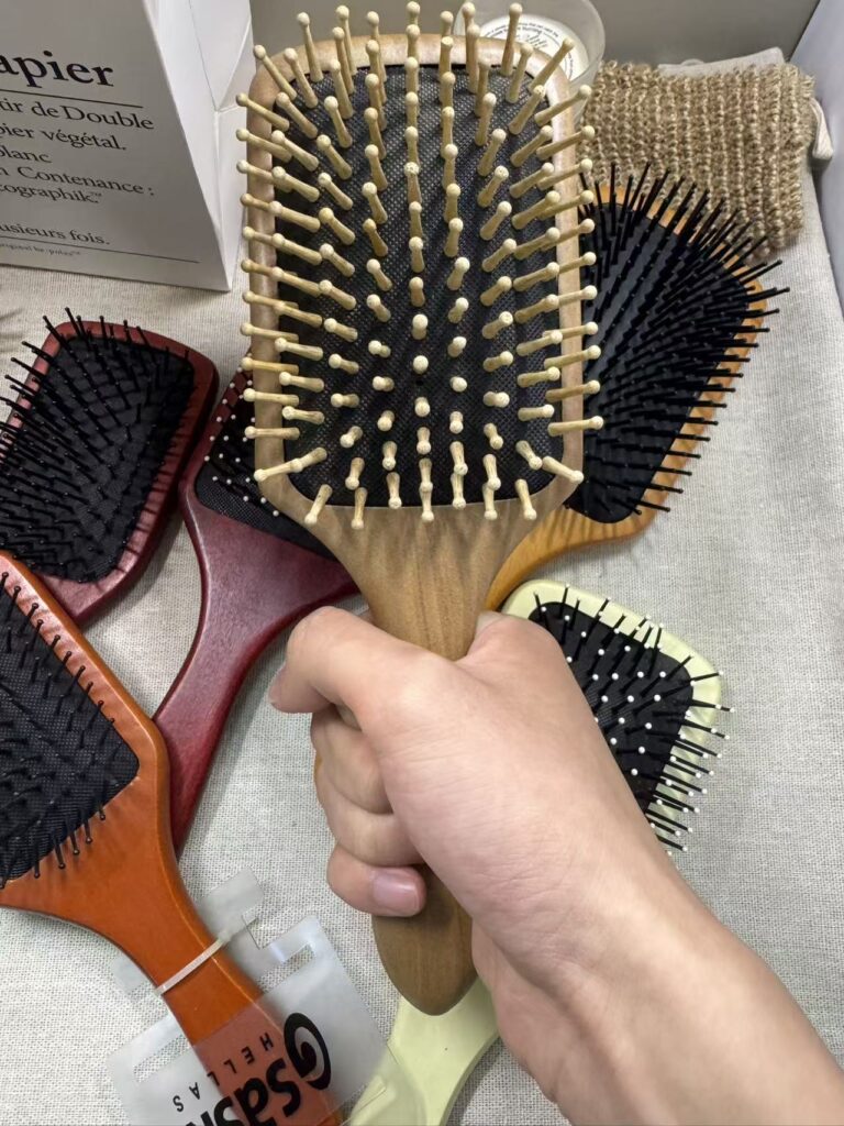 bamboo square air cushion hair brush